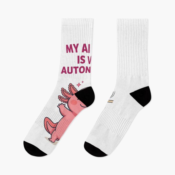 Item preview, My AI Agent Is Very Autonomous Kawaii Axolotl designed and sold by Bianca Oltean.
