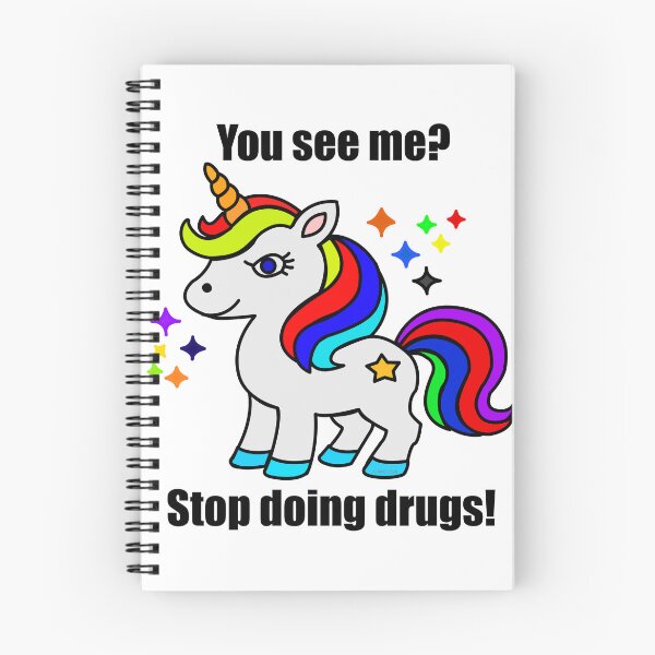Item preview, Cute Unicorn Do you see me? Stop doing drugs! designed and sold by E-W-D.
