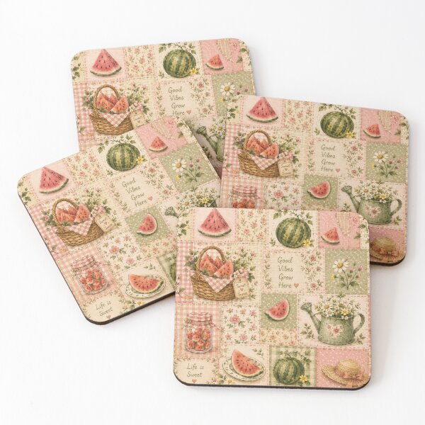 Item preview, Cottagecore Watermelon Patch Pattern designed and sold by Aramdesing.