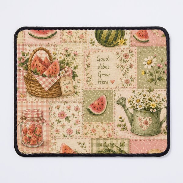 Item preview, Cottagecore Watermelon Patch Pattern designed and sold by Aramdesing.