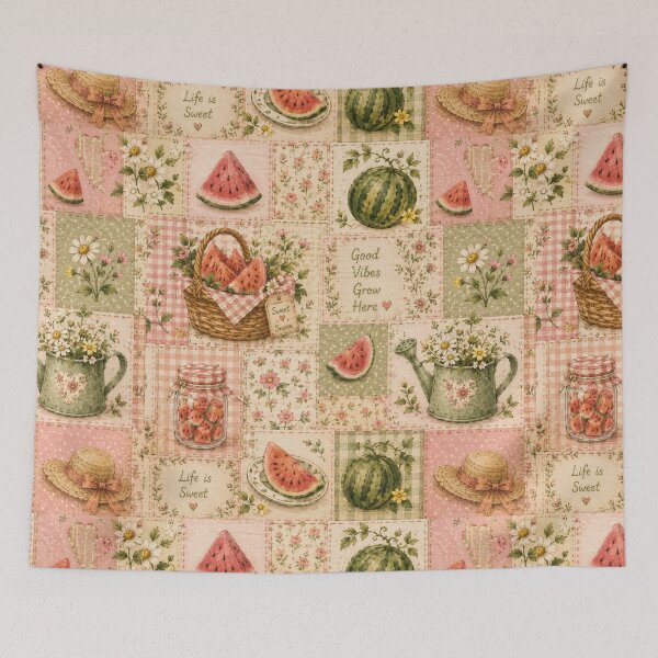Item preview, Cottagecore Watermelon Patch Pattern designed and sold by Aramdesing.