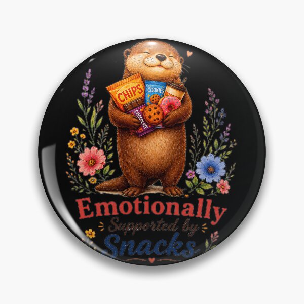 Item preview, Emotionally Supported by Snacks – Cute Otter Illustration designed and sold by Naturalite19.