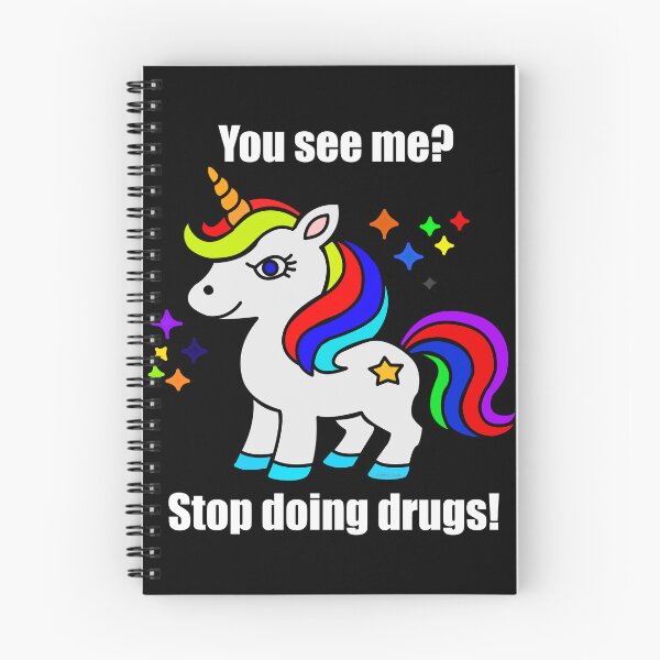 Item preview, Cute Unicorn Do you see me? Stop doing drugs! designed and sold by E-W-D.
