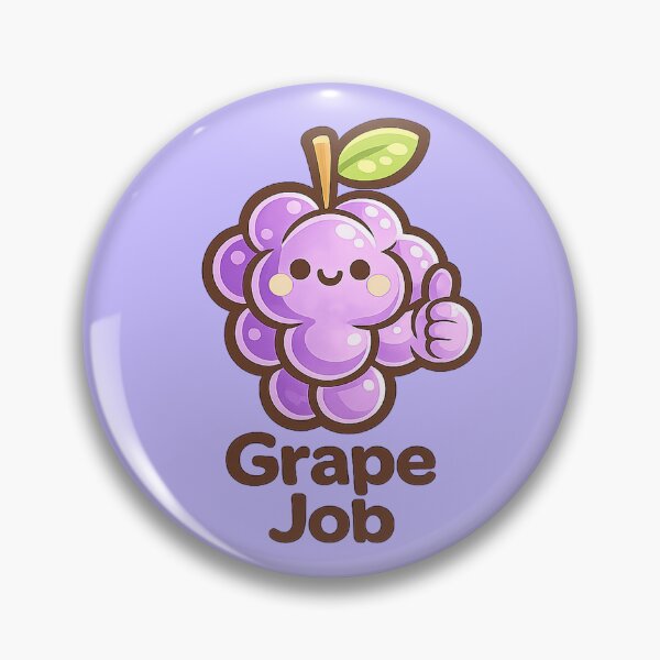 Item preview, Cute Grape Character — Grape Job designed and sold by DreamMachine69.
