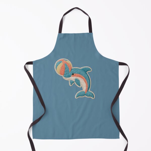 Item preview, Embroidered Dolphin with Beach Ball Patch designed and sold by MegaNovaArt.