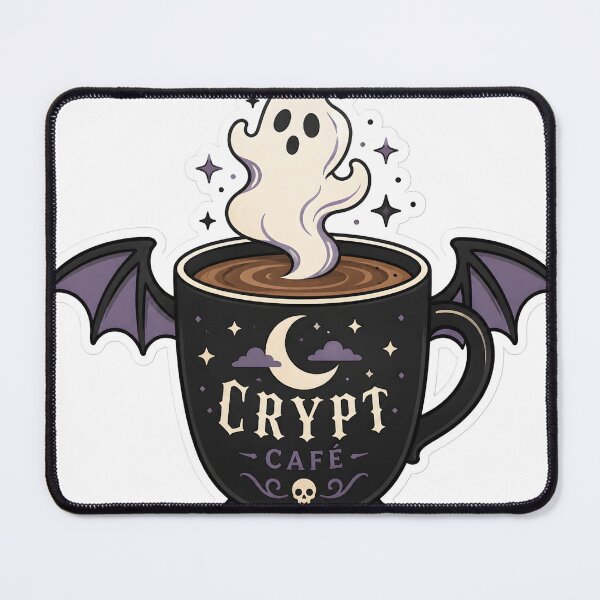 Item preview, Cozy Crypt Coffee Club Gothic Cafe Aesthetic designed and sold by StickyGuys.