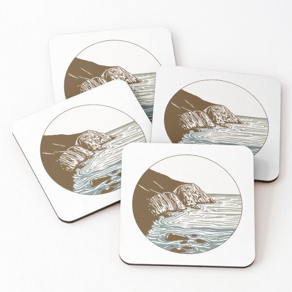 Item preview, Coastal Cliffs Ocean Landscape Nature Lover Traveler designed and sold by RetroMini2026.