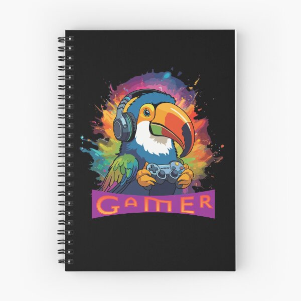 Item preview, Toucan in full game mode "Gamer" colorful vector graphic. designed and sold by Art-Horizon.