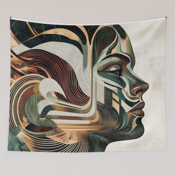 Item preview, Art Nouveau Woman Puzzle – Elegant Vintage Portrait Jigsaw Puzzle designed and sold by olenapetol.
