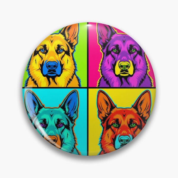 Item preview, German Shepherd Pop Art Print Bold Colorful GSD Dog Lover Gift designed and sold by PetInkCo.
