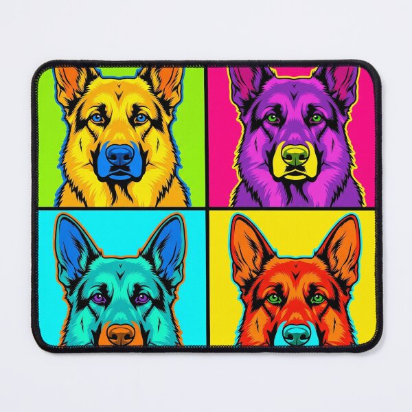 Item preview, German Shepherd Pop Art Print Bold Colorful GSD Dog Lover Gift designed and sold by PetInkCo.
