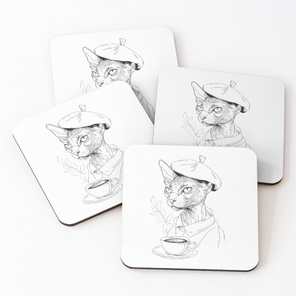Item preview, Parisian Sphynx: The Coffee Connoisseur designed and sold by illeN-Art-World.