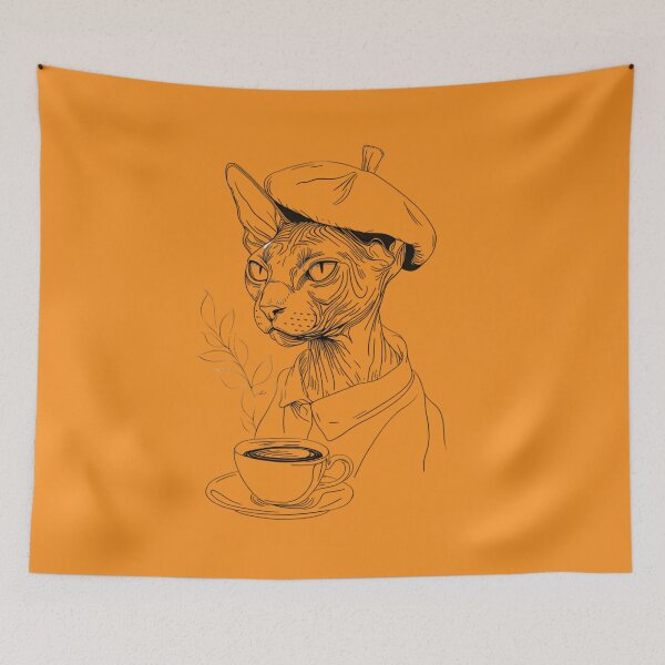 Item preview, Parisian Sphynx: The Coffee Connoisseur designed and sold by illeN-Art-World.