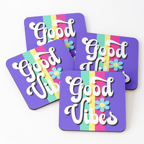 Item preview, Good Vibes Retro Typography with Daisy Flower | Groovy 70s Inspired Design designed and sold by What a Great Shop!.