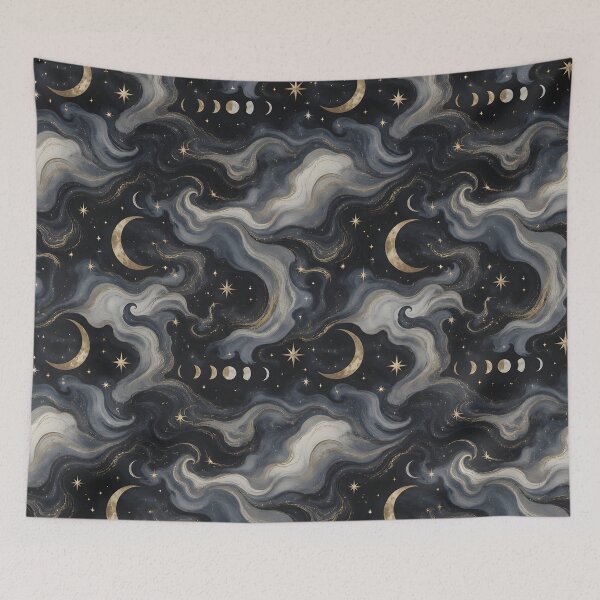 Item preview, Marble Moon Swirl Celestial Pattern designed and sold by StickyGuys.