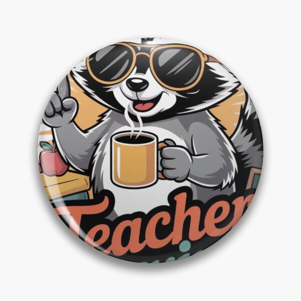 Item preview, Funny Teacher Survival Expert Raccoon and Coffee designed and sold by Saadady05.