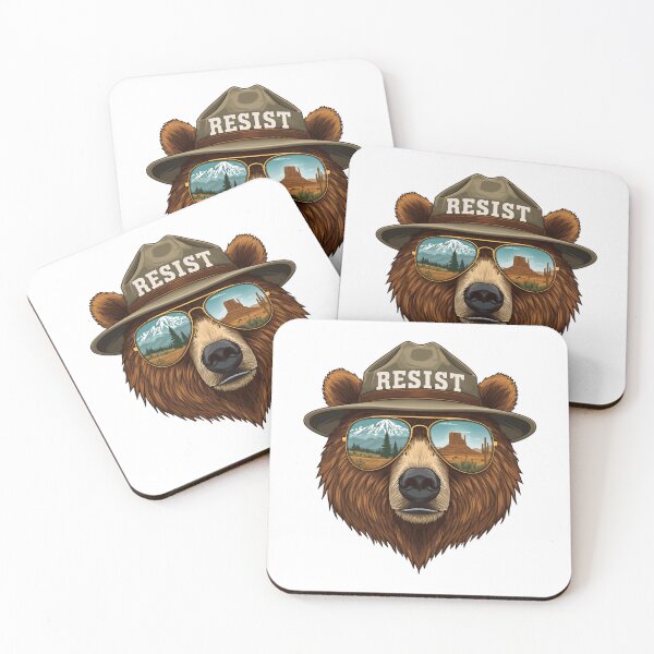Item preview, Resist Bear Political Activist Environmental Protest designed and sold by RetroMini2026.