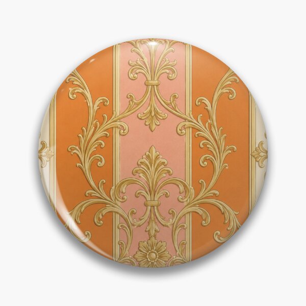 Item preview, Matte Peach, Dusk Orange & Cream Striped Baroque designed and sold by DesignsByPrnces.