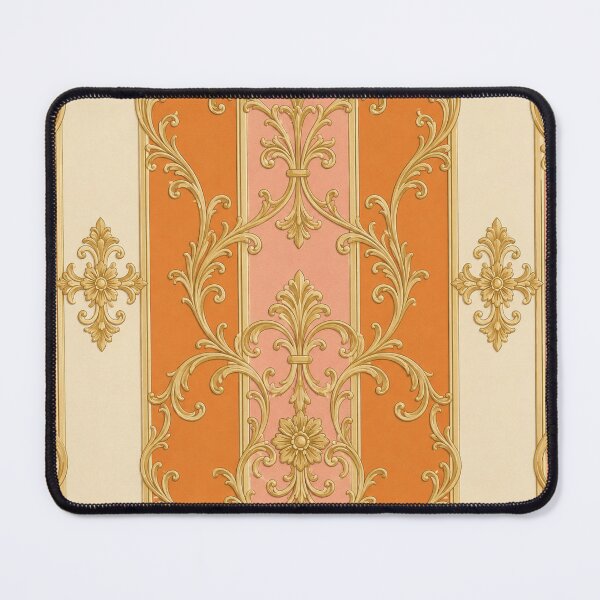 Item preview, Matte Peach, Dusk Orange & Cream Striped Baroque designed and sold by DesignsByPrnces.