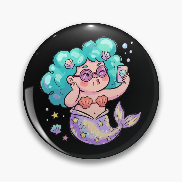 Item preview, Azure Haired Selfie Siren designed and sold by Emegan Print Art.