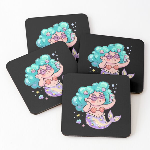 Item preview, Azure Haired Selfie Siren designed and sold by Emegan Print Art.