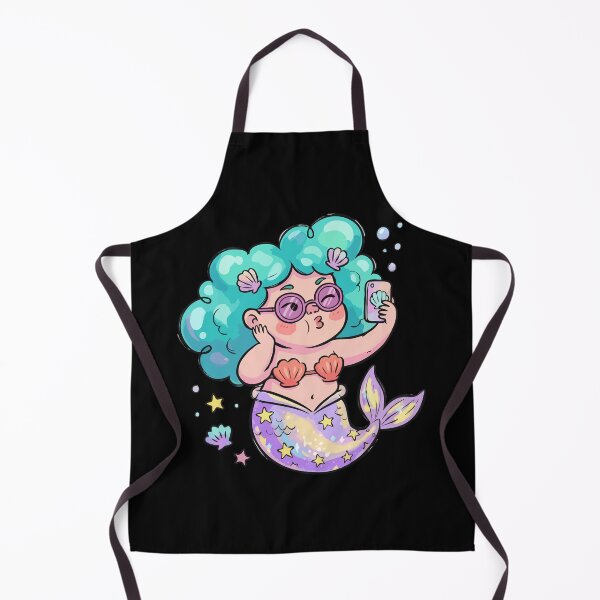 Item preview, Azure Haired Selfie Siren designed and sold by Emegan Print Art.