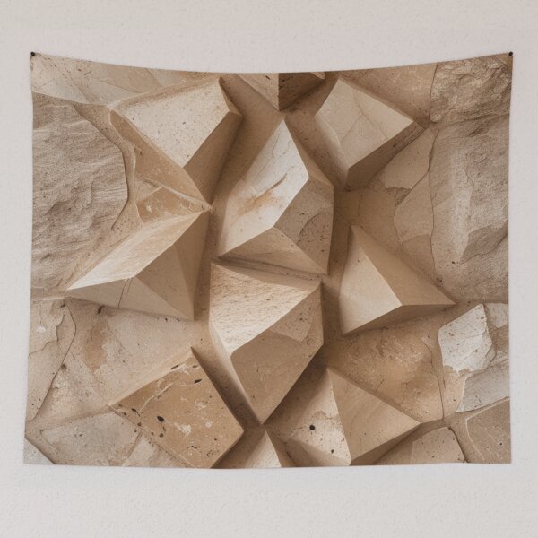Item preview, Angular Blocks Organic Mineral Texture Print designed and sold by EnmarcArt.