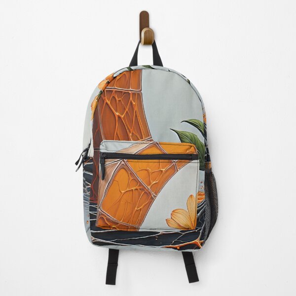 Item preview, A flowering plant grows through an orange ring. designed and sold by Mianku | Für das Leben.