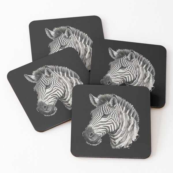 Item preview, Geometric Mosaic Zebra – Modern Animal Art designed and sold by Tklezardesigns.