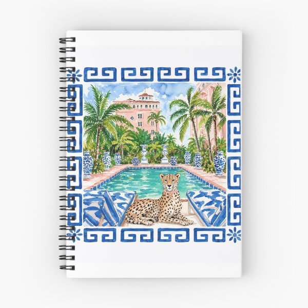 Item preview, Palm Beach Cheetah Poolside Watercolor Tropical Paradise Illustration designed and sold by Creative Spark.