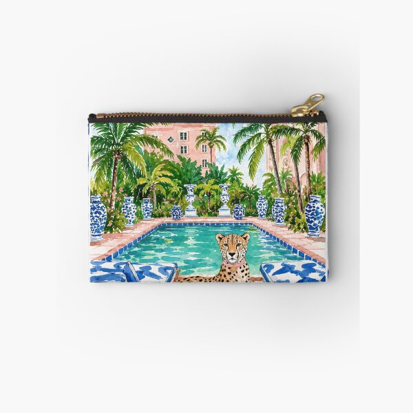 Item preview, Palm Beach Cheetah Poolside Watercolor Tropical Paradise Illustration designed and sold by Creative Spark.