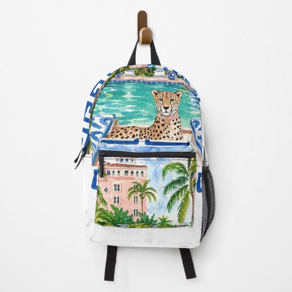 Item preview, Palm Beach Cheetah Poolside Watercolor Tropical Paradise Illustration designed and sold by Creative Spark.