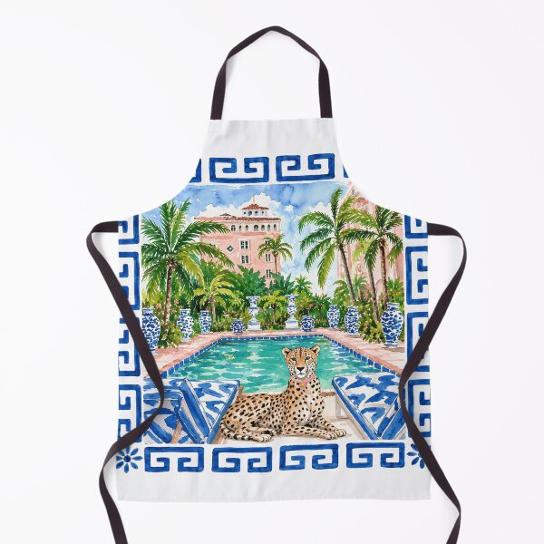 Item preview, Palm Beach Cheetah Poolside Watercolor Tropical Paradise Illustration designed and sold by Creative Spark.