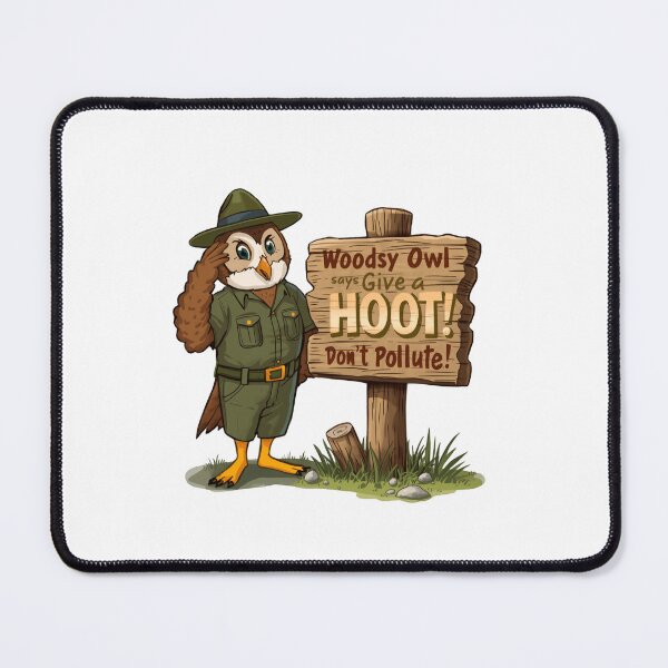 Item preview, Woodsy Owl Says Give A Hoot Don't Pollute Conservation Environmental Protection Nature Lover designed and sold by RetroMini2026.