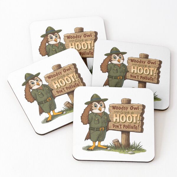 Item preview, Woodsy Owl Says Give A Hoot Don't Pollute Conservation Environmental Protection Nature Lover designed and sold by RetroMini2026.