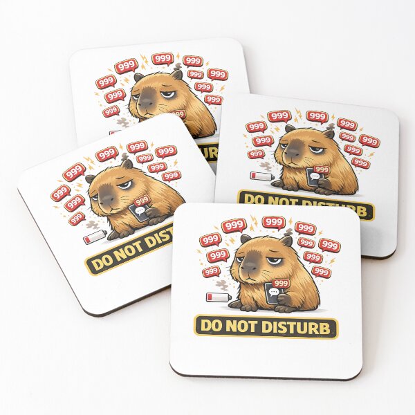 Item preview, Do Not Disturb Capybara | Funny Introvert Meme with 999 Notifications designed and sold by Ermicioi.