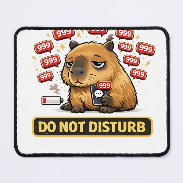 Item preview, Do Not Disturb Capybara | Funny Introvert Meme with 999 Notifications designed and sold by Ermicioi.