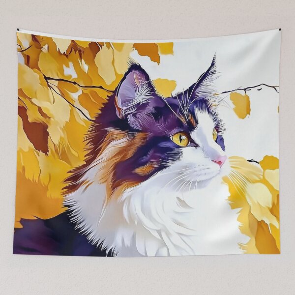 Item preview, Autumn Cat Puzzle – Colorful Fall Feline Jigsaw Puzzle for Cat Lovers designed and sold by olenapetol.