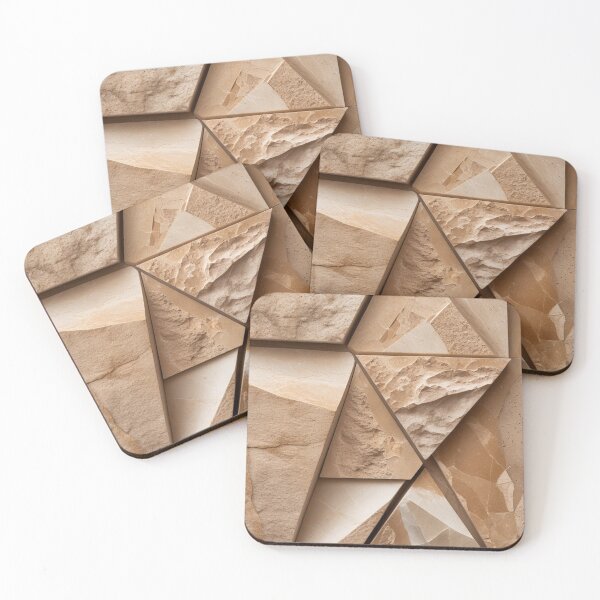 Item preview, Modern Angular Shapes Mineral Relief Poster designed and sold by EnmarcArt.