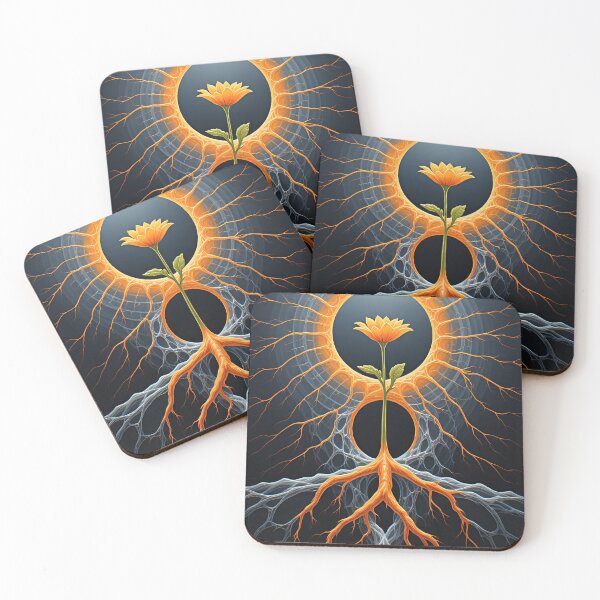 Item preview, Sun, flower, roots, cosmic energy, life force designed and sold by Mianku | Für das Leben.