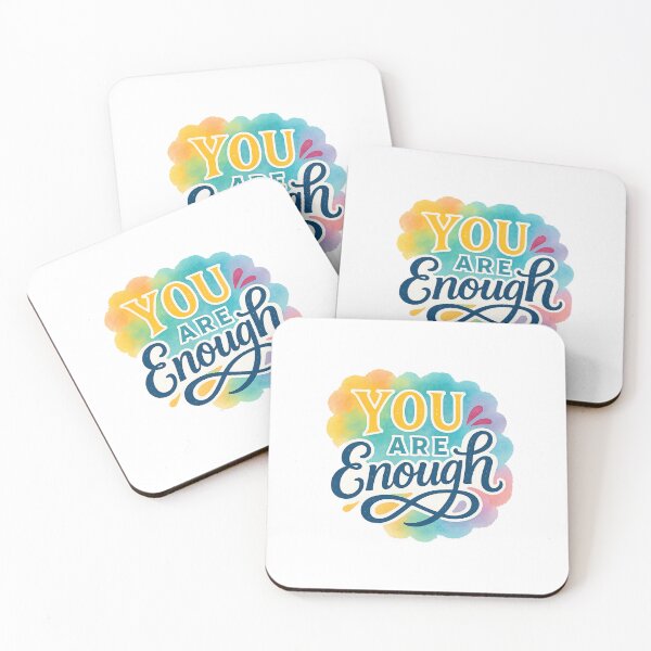 Item preview, You Are Enough | Colorful Typography Design designed and sold by Inklyst.