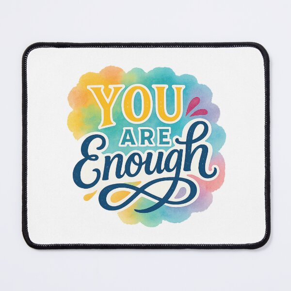 Item preview, You Are Enough | Colorful Typography Design designed and sold by Inklyst.