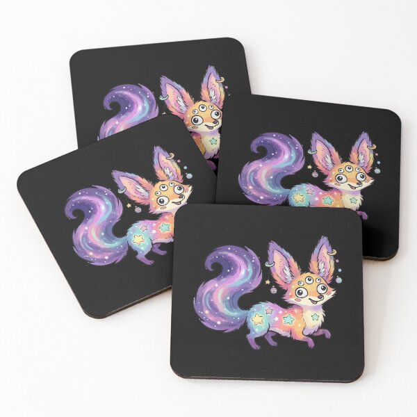 Item preview, Five-Eyed Iridescent Fennec Nebula designed and sold by Emegan Print Art.