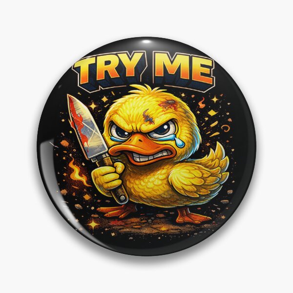 Item preview, Try Me Angry Duck T-Shirt | Chaotic Duck Meme Shirt | Funny Aggressive Duck Graphic Tee designed and sold by FunkyVista.