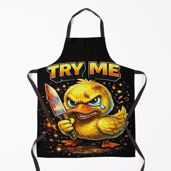 Item preview, Try Me Angry Duck T-Shirt | Chaotic Duck Meme Shirt | Funny Aggressive Duck Graphic Tee designed and sold by FunkyVista.