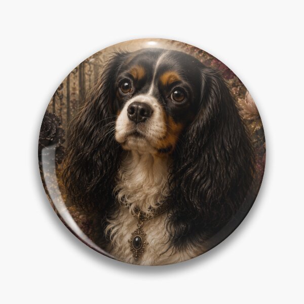 Item preview, Cavalier King Charles Spaniel Among Vintage Flowers designed and sold by VelarisMoon.