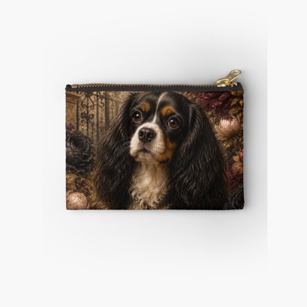 Item preview, Cavalier King Charles Spaniel Among Vintage Flowers designed and sold by VelarisMoon.