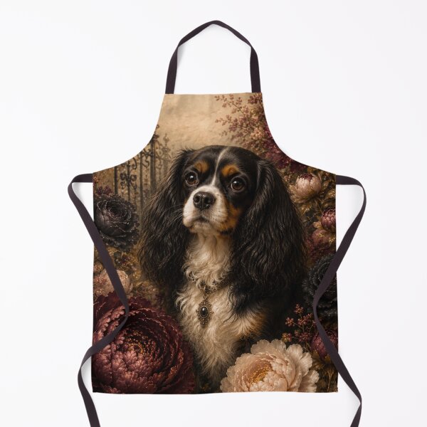 Item preview, Cavalier King Charles Spaniel Among Vintage Flowers designed and sold by VelarisMoon.
