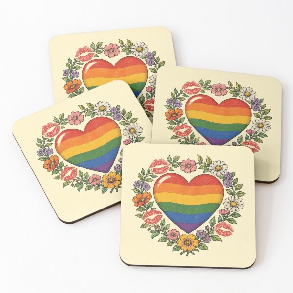 Item preview, Vintage Rainbow Pride Heart Floral Design | LGBTQ+ Love and Equality Retro Aesthetic designed and sold by TheStephanieRome.