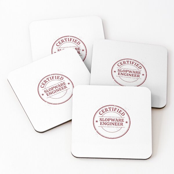 Item preview, SLOPWARE ENGINEER Certified Stamp Tech Humor designed and sold by Bianca Oltean.
